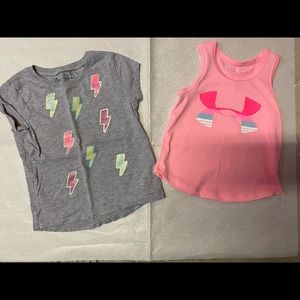 Girls 3T UA t-shirt and tank